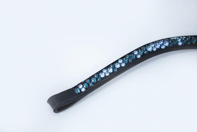 Налобник Alexandre Mason лаковый с голубыми и синими кристаллами